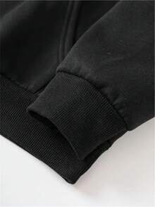 Oversized Cotton Reindeer Print Sweatshirt For Women, Black Christmas Sweatshirt For Home Or Restaurant Use, Lightweight And Durable Design, Festive Casual Comfort Outfit, Holiday Clothing, Cozy Reindeer Print Sweatshirt - Black - View 5