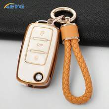 Bao đựng chìa khóa xe hơi bảo vệ toàn diện 360°, phù hợp với các dòng xe Polo, Tiguan, Passat B5, B6, B7, Golf 5, EOS, Scirocco, Jetta MK6, Octavia A5. - A - Xem 4