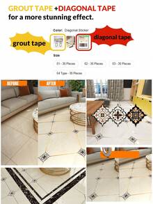 60米卷装装饰地板收边胶带，金/银框装饰接缝贴纸，防水墙贴家居装饰，瓷砖填缝胶带，自粘胶带，地板和墙面接缝密封胶带，附带说明书