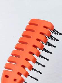 1pc Hollow Leaf Shaped Comb, Suitable For Men's Pompadour & Women's Voluminous Hairstyles, Dry/Wet Use, Anti-Static, Massage Teeth