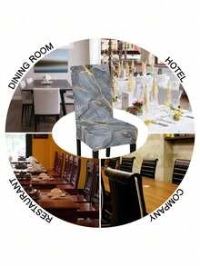 1/4/6pcs Middle Eastern Digital Print Chair Covers, All Season Home Dining Chair Slipcovers, Removable Seat Protectors, Suitable For Various Occasions - Multicolor - View 5