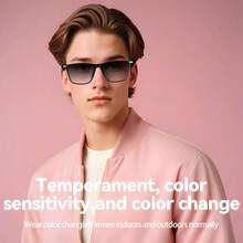 AI Translation Smart Color-Changing Glasses, Support Over 100 Languages Real-Time Translation, Unisex Translation Smart Glasses, ChatGPT System, IP67 Waterproof, Brand New Multi-Functional Audio Glasses