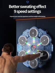 音乐拳击机儿童运动健身玩具 - 智能音乐 6 键拳击靶，壁挂式可充电蓝牙炫酷灯光动态音乐拳击，儿童感官训练反应速度节奏运动器材，速度可调，成人男女反应能力训练办公室健身趣味器材，拳击玩具，儿童拳击机，非常适合万圣节、圣诞节、复活节和生日。 - 6鍵拳擊靶 - 查看 5