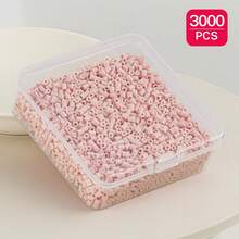 1 Box (3000pcs) 2.6mm Pink Tone Large Hole Mini Fuse Beads - DIY Jewelry Making, Pixel Art & Craft Mosaic Colorful Plastic Beads - Durable Crafting Supplies For Jewelry Designers