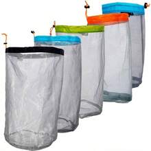 Nylon Mesh Stuff Storage Sack Drawstring Mesh Bag Camping HikingS - Blue Almacenamiento En Camping Mesh Dive Bag - Azul S - Ver 5