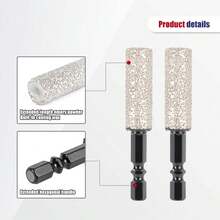 4pcs/Set 6/8/10/12mm Hex Shank Wet/Dry Diamond Drill Bits, Integrated Drilling & Polishing, Suitable For Tiles, Marble, Slate And Other Ceramic Materials