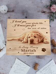 Cofanetti ricordo personalizzati per animali domestici, con foto personalizzate, nome dell'animale, cofanetti ricordo per cani e gatti, regali per la commemorazione degli animali domestici, scatole ricordo per animali domestici, regali per amanti di cani e gatti - Multicolore - Visualizzare 9