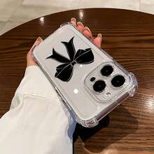 Funda para teléfono con lazo Compatible con fundas para teléfonos   17  16 Pro Max  15 Pro Max  13 y  12 Fabricada en material TPU, proporciona protección contra golpes y caídas Es un gran regalo para familiares, amigos, novios, novias en otoño Día de Muertos y Halloween - transparente - Ver 2