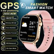 GUHUAVMI 2026新款通用GPS智能手表系列10，男女通用，内置高精度GPS定位，2.01英寸全触控屏幕，支持蓝牙通话、语音助手、提醒功能，时尚可穿戴设计，178+运动模式，指南针，健身追踪器，活动追踪器，GPS运动追踪，IP68级防水，户外运动智能手表，兼容安卓和iOS系统，是馈赠亲朋好友的理想之选。