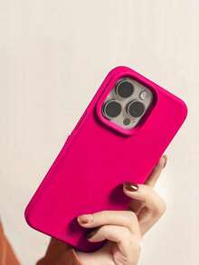 Funda de teléfono de silicona líquida de 2,0 mm de grosor, compatible con iPhone 17, 16, 15, 14, 13, 12, 11 Pro Max y Galaxy S24 Ultra, S23, S22, S25 Series, con protección de Body completo - Rosa Fucsia - Ver 3