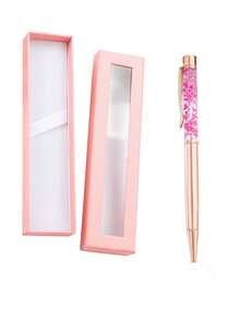 Customized Text Logo Dried Flower Pen Set, With Elegant Pink Gift Box, Creative DIY Floral Pen, Metal Gift Pen, Bridesmaid Gift, Can Engrave Your Favorite Text, Suitable For Engagement, Wedding, Bridal Shower, Halloween, Christmas, Valentine's Day, Women's Gift, Office Gift, Corporate Customization, Perfect Gift For Family, Friends, Teachers, Students, Colleagues - Nhiều màu - Xem 20