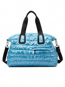 Quilted Multi-Use Shoulder Crossbody Tote Bag, Large Capacity For Travel, Vacation, Campus, Storage, Fitness, Sports And Yoga - 彩色 - 查看 9