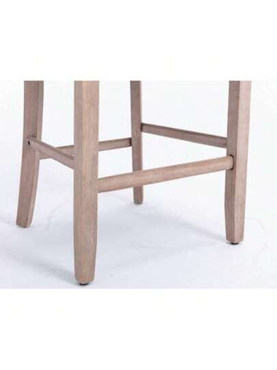 Moderne Fluwelen Upholstered Bar Stool Buttoned Suede Wooden Tafel Legs, Chrome Studded Head Chair, Stool, Set Of Two (Light Blue), DE2002LB view 11