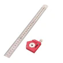 Bloque de posicionamiento de regla de acero, medidor de marcado de línea de trazador de ángulo de 45/60/90 grados, herramienta de trazado cuadrado para carpintería para localizador de regla TYCB - B - Ver 3