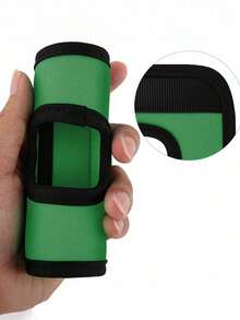 1 PC (Excluding Luggage)Suitcase Handle Pad With Button Opening Design - Ergonomic Non-Slip Grip Cover, Durable Fabric Luggage Accessory With Carry Handle, Compatible With Most Trolley Cases (Ideal Travel Gift) -No Power Required