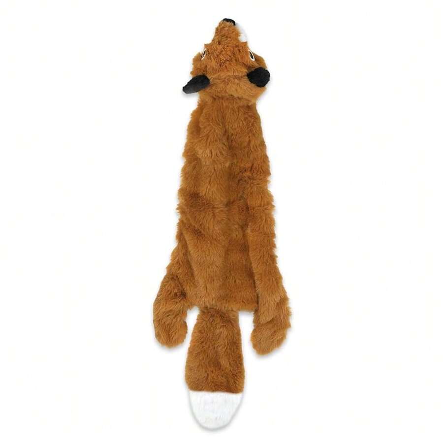 Best Pet Supplies 2-In-1 Stuffless Squeaky Dog Toys With Soft, Durable Fabric For Small, Medium, And Large Pets, No Stuffing For Indoor Play, Holds A Plastic Bottle - Fox, Medium,Medium,Brown/Fox - 棕色/福克斯 - 查看 1
