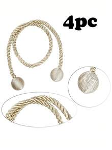 1pc/2pcs/4pcs Polyester Braided Curtain Tie Backs, Multiple Colors & Sizes Available, For Curtain Fixing And Decoration - Multicolor - View 34