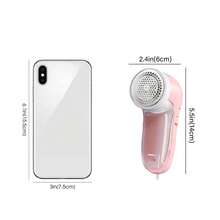 Electric Fabric Shaver Lint Remover For Clothes, Sweater, Sofa And Bed, With Replaceable Stainless Steel Blades And Cord (1pc Pink Electric Version) - Pink - View 3