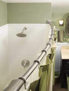 12 piezas de ganchos de polea doble de acero inoxidable - a prueba de óxido, con anillos dobles de deslizamiento suave, adecuados para cortinas y forros de baño - Multicolor - Ver 6