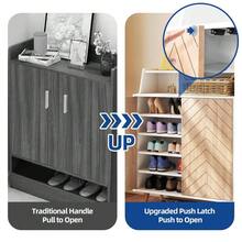 5 Tier Shoe Cabinet Shoe Storage Organizer With Doors And Adjustable Shelves - mặc định - Xem 8