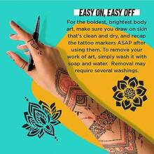 XAPY BIC BodyMark Temporary Tattoo Markers For Skin Henna Bes Fble Br T 2-Count Pack Of Assed Colors Skin-* Cosmetic Ty - 柔和淡色 - 查看 4