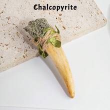 1件迷你天然宝石玫瑰石英和紫水晶水晶权杖原石女巫魔法棒精美儿童魔杖创意游戏万圣节装饰圣诞礼物春季饰品 - 原石鹿角小權杖 - 查看 17