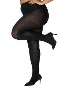 1双糖果色女士加大码连裤袜，超柔软纯色半透明连裤袜，高腰丝袜，适合日常穿着 - 彩色 - 查看 7