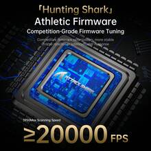 ATTACK SHARK X8 终极无线游戏鼠标，PAW3950MAX 42K DPI 传感器，光学微动开关，800mAh 电池，59g 轻量化设计，配备 RGB 螺旋线缆 - 彩色 - 查看 8