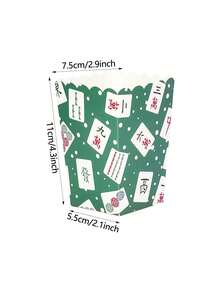 10pcs/20pcs/50pcs Mahjong Party Popcorn Boxes Mahjong Party Popcorn Bowls Mahjong Party Supplies Mah Jong Game Night Decorations For Birthday Night Game Club Movie Night Carnival Decorations Supplies - Multicolor - View 2