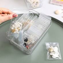 45 Pieces 3 Sizes Transparent Jewelry Zipper Bags - Rustproof Self-Sealing Waterproof Plastic Bags, Suitable For Rings, Earrings, Necklaces - Portable Travel Storage Box, Scratch-Resistant Protective Design, Semi-Transparent Inner Lining, Earring Bags, Ring Organizer, Compact Design, Durable Material, Small Storage Box, Frequent Travelers - 45 Transparent Pieces - View 4