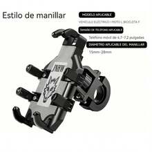 Soporte Para Celular Moto/bicicleta, Base Porta Teléfono - Negro - Ver 7