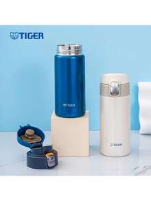 Tiger MMJ-A36C 360ml Insulated Water Bottle, One-Touch Opening Lid, Lightweight And Portable For Outdoor Travel, 304 Stainless Steel, Triple Leak-Proof Function, Peach Mousse PB Flavor