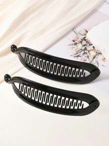 1pc Large Hair Volume Amber Banana Clip Ponytail Clip French Elegant High Skull Top Hair Clip Twist Clip,Y2K,Travel Essential,Hair Accessories,Clips For Hair,Cute Girly Stuff,Gifts For Women,Women's Accessories, Winter And Autumn, Hair Styling Tools, Curling Tools, Versatile Accessories,Everyday Accessories., Head Accessories - Multicolor - View 9