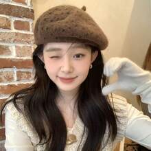 Women Beret Hats - Blue - View 3