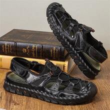 Men's Plus Size Sandals, Outdoor Casual Shoes, Unisex Sandals - màu đen - Xem 2