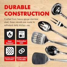 Chef Craft 10210 1 pieza, acero inoxidable sólido, , Plateado, 6, 1(Set) - Multicolor - Ver 3
