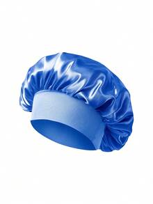 1/2/3/4件装真丝睡帽，缎面睡帽，柔软弹力真丝发帽，适合卷发（黑色和金色） - 彩色 - 查看 7