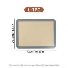 1 件装硅胶烘焙垫（11.81 英寸 x 8.26 英寸/16.53 英寸 x 11.61 英寸），可重复使用，耐热不粘烤箱垫，蛋糕模具垫，适用于马卡龙、饼干等烘焙，烘焙工具，厨房配件，家居厨房用品 - - - 查看 11