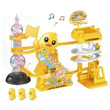 带灯光和音乐的音乐玩具，以小鸭爬楼梯的场景为主题，适合作为生日、万圣节、圣诞节、复活节礼物和无需电池的派对礼品。 - 彩色 - 查看 9