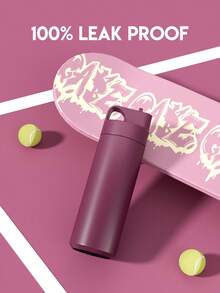 18盎司保温水瓶，带吸管，不锈钢材质，防漏，便携式旅行杯，冷热饮皆宜，可重复使用，适合健身房、办公室、户外活动等场合。 - 紫色 - 查看 4