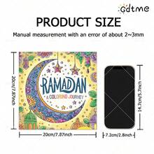 GDTME 1pc Children's Drawing Book Ramadan Mubarak: Bold-Easy Patterns Coloring Book For Adults Cute Drawing Book Perfect Gift For Ramadan, Christmas Party, Halloween And Birthday-Ramadan Mubarak Scene Coloring For Stress Relief: Suitable For Friends Who Love Coloring And Back To School(Cozy Space Coloring) - Ramadan - View 9