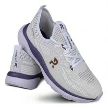 Women's Casual Orthopedic Running Shoes For Gym, Training, And Walking - White/Purple - View 5