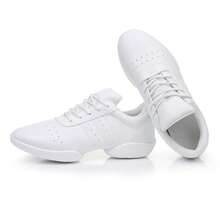 1 Pair Women's Athletic Shoes, Cheerleading Shoes, Aerobic Workout Shoes, Dance Shoes, Girls' Aerobic Sneakers, Cheerleading Shoes, White Training & Competition Shoes - White - View 6