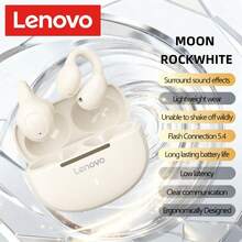 Lenovo EA420 Comfort-Fit Ear Clip Stereo Headphones – Your Ideal Companion For An Active Lifestyle. The Unique Open-Ear Design Provides All-Day Comfort Without Pressure, While Bluetooth 5.4 Ensures Reliable, Low Latency Sound For Music And Videos. Stay Aware Of Your Surroundings During Runs Or Commutes. - Multicolor - View 2