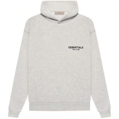  Essentials -Fear Of God Oversized Hoodie Collection FW21-FW2 MEN WOMEN Hoodie Vintage Flocking Craftsmanship Combined With Modern Breathable Technology, Warm Cotton Flocking, Loose Urban Functional Wear, High-End Cotton To Create An Urban Street Style, Loose Silhouette Non-Ge