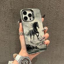 Running Horse Design Phone Case Compatible With 17 16 15 14 13 12 11 Pro/ Max/Plus, Anti-Drop And Shockproof Back Protection, Case Compatible With 17 Pro Max, 17 Pro, 17, 16 Pro Max - Pink6 - View 8