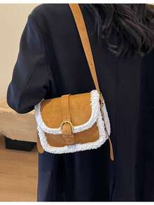 New Style Small And Exclusive Designed Plush Underarm Small Bag For Women Winter Shoulder Crossbody Bag - Brown - View 10
