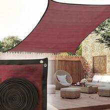 MPQ Mallas Sombra Toldo Raschel 90% - 3x2m Terracota - Cinta Refuerzo y Ojillo - Protección UV Polietileno HDPE Alta Densidad Perfecto para Jardín Exteriores Vela-Resistente al Sol y al DesgasteShade Cloth - Terracota - Ver 1