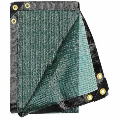 E.share 70% Green Shade Cloth Taped Edge with Grommets UV 3.7m X 1.8mShade Cloth