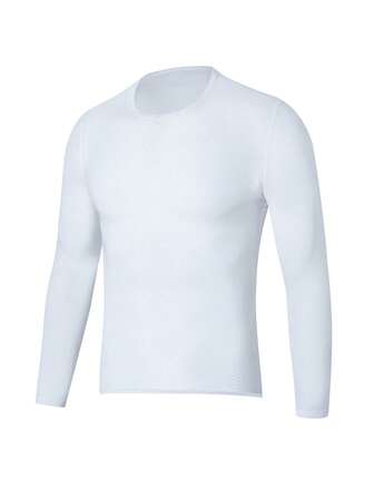 HISERWA Tricou de ciclism cu mânecă lungă, dintr-o bucată, pentru bărbați, care absoarbe umezeala, cu uscare rapidă, strat de bază din plasă, ușor, respirabil, elastic, pentru ciclism, tricou care absoarbe transpirația